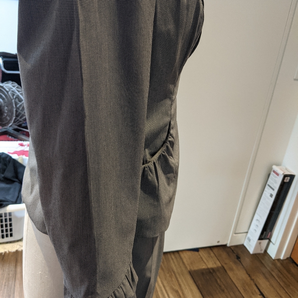 Designer pant suit size 8 grey check - Picture 3 of 14